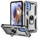 For Motorola Moto G31 / G41 Shockproof TPU + PC Phone Case with Holder(Silver)