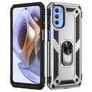 For Motorola Moto G31 / G41 Shockproof TPU + PC Phone Case with Holder(Silver)