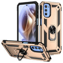 For Motorola Moto G31 / G41 Shockproof TPU + PC Phone Case with Holder(Gold)