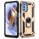 For Motorola Moto G31 / G41 Shockproof TPU + PC Phone Case with Holder(Gold)