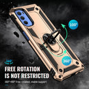 For Motorola Moto G31 / G41 Shockproof TPU + PC Phone Case with Holder(Gold)
