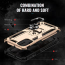 For Motorola Moto G31 / G41 Shockproof TPU + PC Phone Case with Holder(Gold)