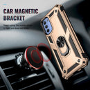 For Motorola Moto G31 / G41 Shockproof TPU + PC Phone Case with Holder(Gold)