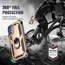 For Motorola Moto G31 / G41 Shockproof TPU + PC Phone Case with Holder(Gold)
