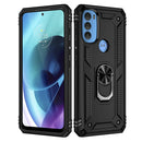 For Motorola Moto G71 5G Shockproof TPU + PC Phone Case with Holder(Black)