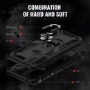 For Motorola Moto G71 5G Shockproof TPU + PC Phone Case with Holder(Black)