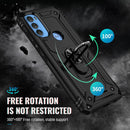 For Motorola Moto G71 5G Shockproof TPU + PC Phone Case with Holder(Black)