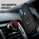For Motorola Moto G71 5G Shockproof TPU + PC Phone Case with Holder(Black)