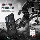 For Motorola Moto G71 5G Shockproof TPU + PC Phone Case with Holder(Black)