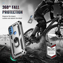 For Motorola Moto G71 5G Shockproof TPU + PC Phone Case with Holder(Silver)