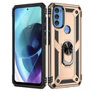 For Motorola Moto G71 5G Shockproof TPU + PC Phone Case with Holder(Gold)