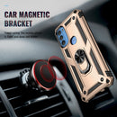 For Motorola Moto G71 5G Shockproof TPU + PC Phone Case with Holder(Gold)