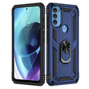 For Motorola Moto G71 5G Shockproof TPU + PC Phone Case with Holder(Blue)