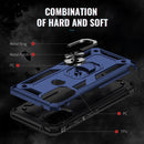 For Motorola Moto G71 5G Shockproof TPU + PC Phone Case with Holder(Blue)