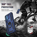 For Motorola Moto G71 5G Shockproof TPU + PC Phone Case with Holder(Blue)