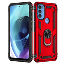 For Motorola Moto G71 5G Shockproof TPU + PC Phone Case with Holder(Red)