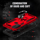 For Motorola Moto G71 5G Shockproof TPU + PC Phone Case with Holder(Red)