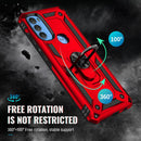 For Motorola Moto G71 5G Shockproof TPU + PC Phone Case with Holder(Red)