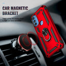 For Motorola Moto G71 5G Shockproof TPU + PC Phone Case with Holder(Red)