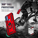 For Motorola Moto G71 5G Shockproof TPU + PC Phone Case with Holder(Red)