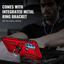 For Motorola Moto G71 5G Shockproof TPU + PC Phone Case with Holder(Red)