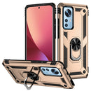 For Xiaomi 12 Shockproof TPU + PC Phone Case with Holder(Gold)