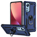 For Xiaomi 12 Shockproof TPU + PC Phone Case with Holder(Blue)
