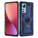 For Xiaomi 12 Shockproof TPU + PC Phone Case with Holder(Blue)