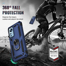 For Xiaomi 12 Shockproof TPU + PC Phone Case with Holder(Blue)