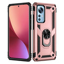 For Xiaomi 12 Shockproof TPU + PC Phone Case with Holder(Rose Gold)