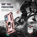 For Xiaomi 12 Shockproof TPU + PC Phone Case with Holder(Rose Gold)