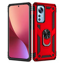 For Xiaomi 12 Shockproof TPU + PC Phone Case with Holder(Red)