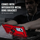 For Xiaomi 12 Shockproof TPU + PC Phone Case with Holder(Red)
