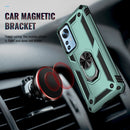 For Xiaomi 12 Shockproof TPU + PC Phone Case with Holder(Dark Green)