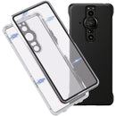 For Sony Xperia Pro-I HD Magnetic Metal Tempered Glass Phone Case(Silver)