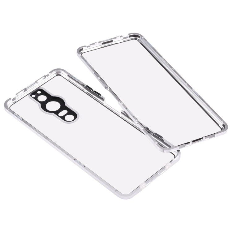 For Sony Xperia Pro-I HD Magnetic Metal Tempered Glass Phone Case(Silver)