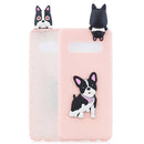For Galaxy S10 3D Cartoon Pattern Shockproof TPU Protective Case(Cute Dog)