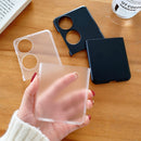 For Huawei P50 Pocket Frosted PC Folding Phone Case(Black)