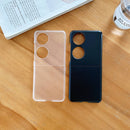 For Huawei P50 Pocket Frosted PC Folding Phone Case(Transparent)