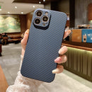 Kevlar Carbon Fiber Texture Protective Phone Case For iPhone 12 Pro Max(Dark Blue)