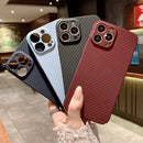 Kevlar Carbon Fiber Texture Protective Phone Case For iPhone 12 Pro Max(Grey)