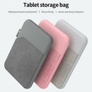 9.7-11 inch Universal Sheepskin Leather + Oxford Fabric Portable Tablet Storage Bag(Light Grey)