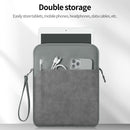 9.7-11 inch Universal Sheepskin Leather + Oxford Fabric Portable Tablet Storage Bag(Pink)
