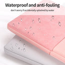 9.7-11 inch Universal Sheepskin Leather + Oxford Fabric Portable Tablet Storage Bag(Pink)