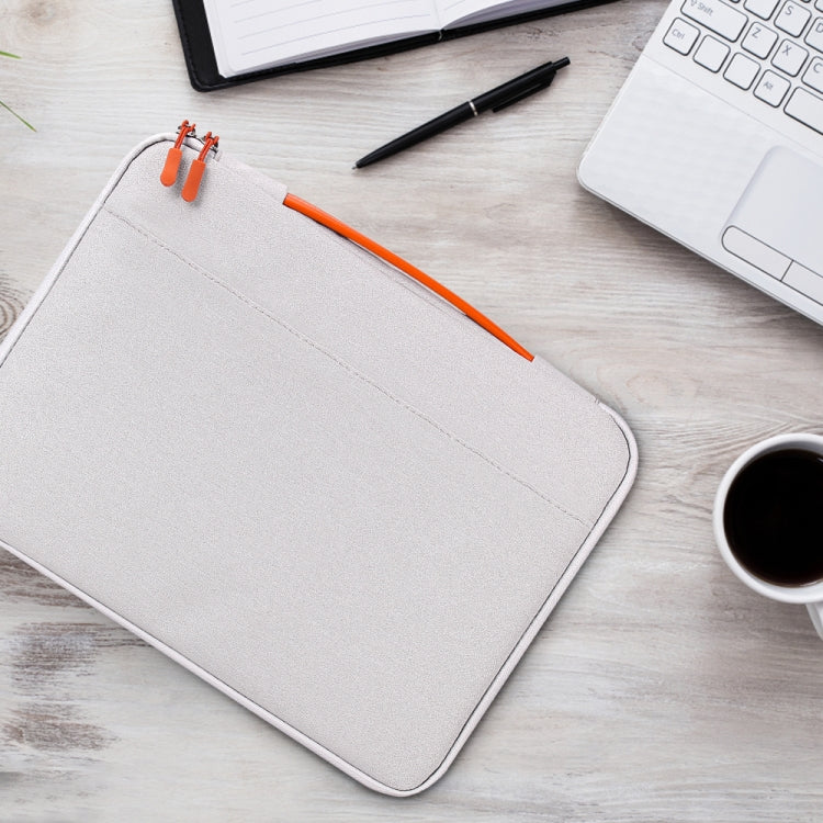 12 inch Two-way Zipper Portable Laptop Liner Bag(Light Gray)