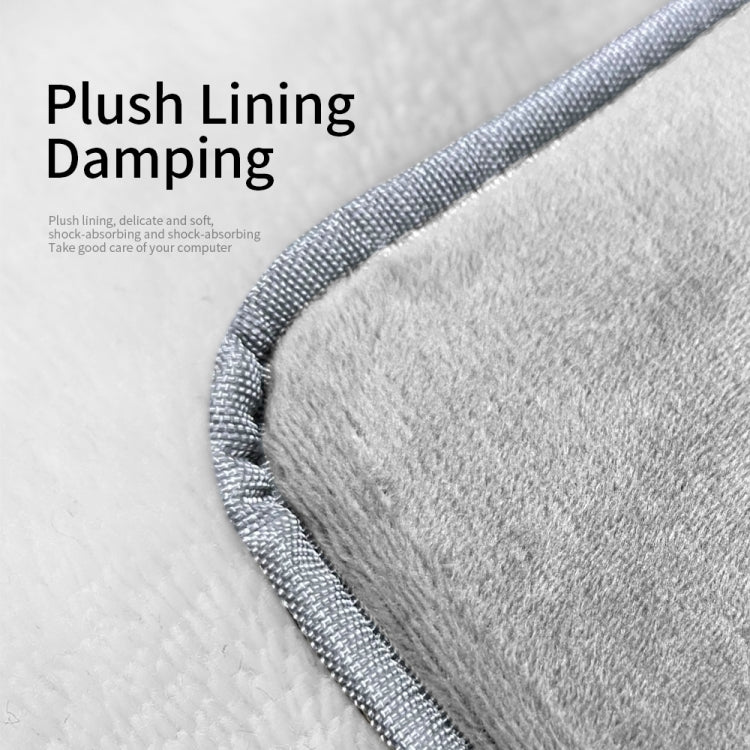 12 inch Two-way Zipper Portable Laptop Liner Bag(Light Gray)