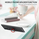 For Samsung Galaxy S22 Ultra 5G Metal Ring Holder TPU Phone Case(Black+Rose Gold)