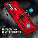 For Motorola Moto E20 / E30 / E40 Shockproof TPU + PC Holder Phone Case(Red)