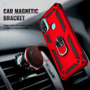 For Motorola Moto E20 / E30 / E40 Shockproof TPU + PC Holder Phone Case(Red)