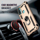 For Motorola Moto E20 / E30 / E40 Shockproof TPU + PC Holder Phone Case(Gold)